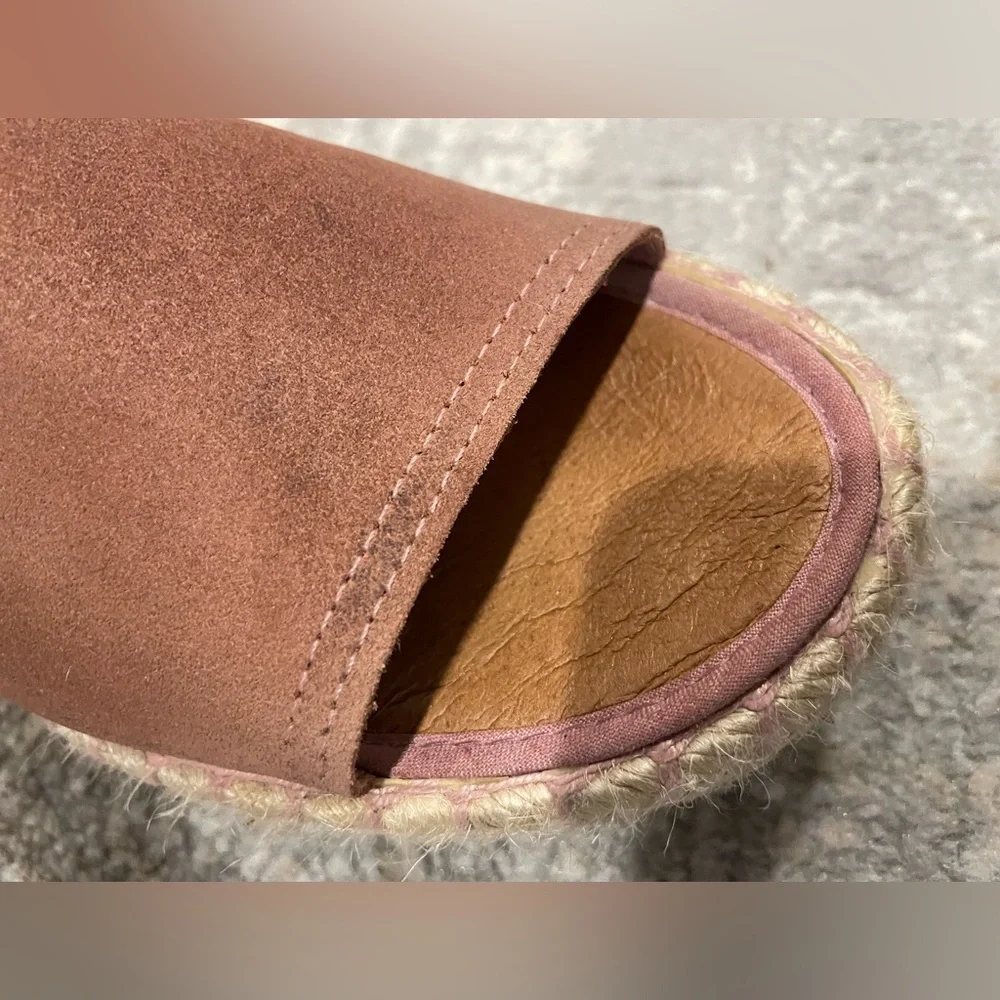 Verbenas Leather Slide Sandals Pink Comfortable Slip On Sz 40/US 9 Made in Spain - Picture 12 of 12